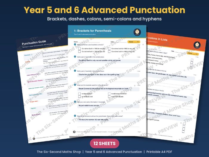 Mini Magazine Example School Year 5 and 6 Advanced Punctuation Worksheets - Brackets, Dashes, Colons ...