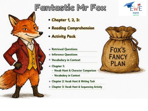 Fantastic Mr Fox: Reading Comprehension, Retrieval, Inference, Vocabulary + Activity Pack Years 3–8
