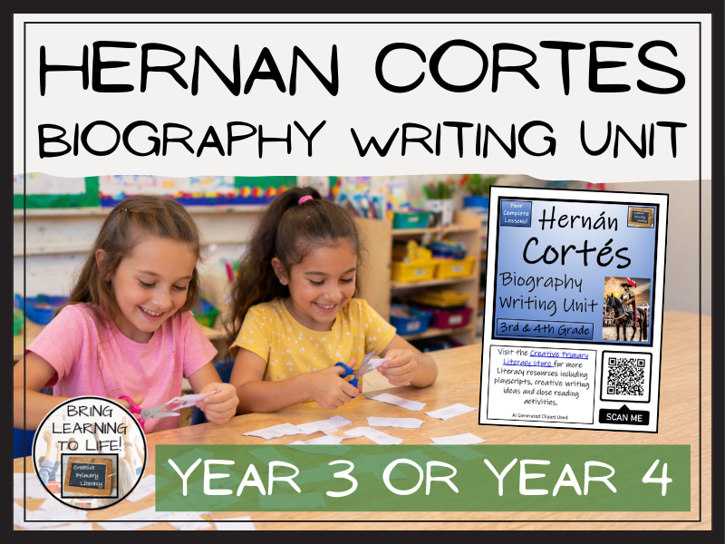 Hernan Cortes Biography Writing Unit | Year 3 or Year 4
