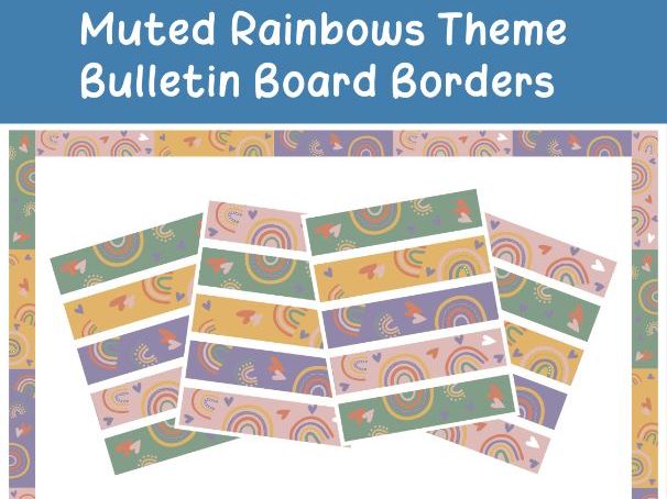 Muted Rainbows Theme Classroom Decor Pack | Teaching Resources