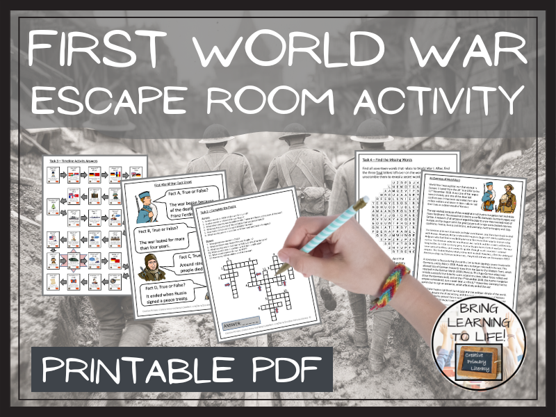 First World War Escape Room Activity