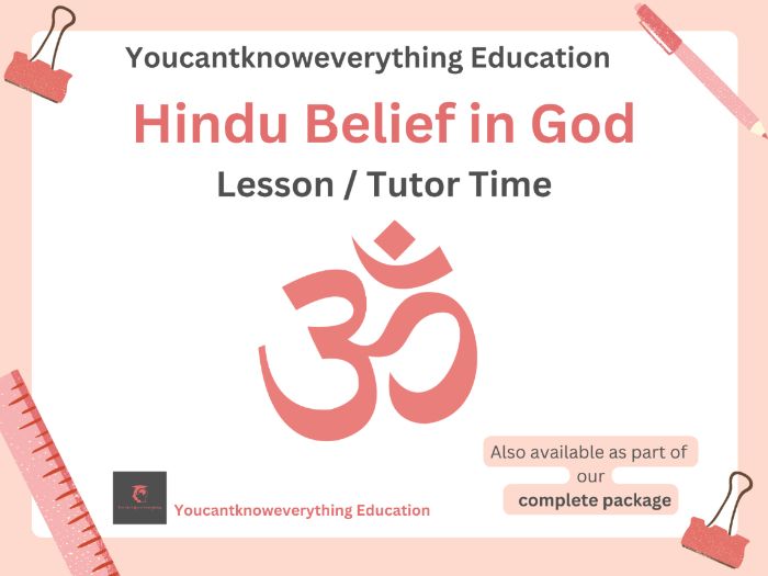 Hindu beliefs in God / Brahman  RE