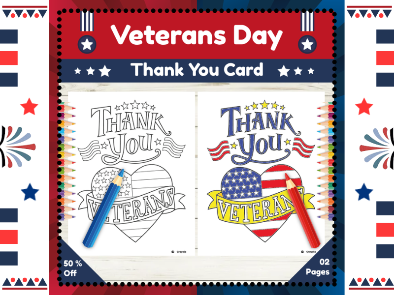 Veterans Day Thank You Card : DIY Veterans Day Appreciation Cards for Kids