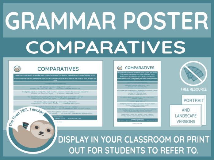 Grammar Point Poster - Comparatives
