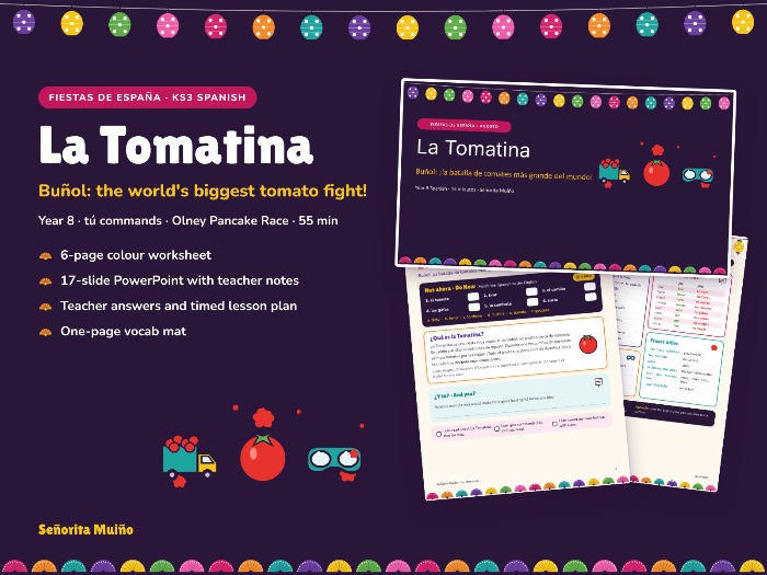 La Tomatina: KS3 Spanish Commands Lesson
