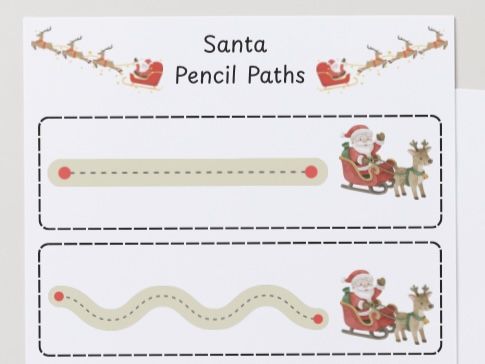 Santa’s pencil paths