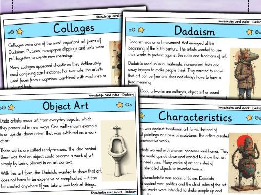 Dadaism - Flashcards | Art | Movements | Key Artists & Ideas | Teaching ...