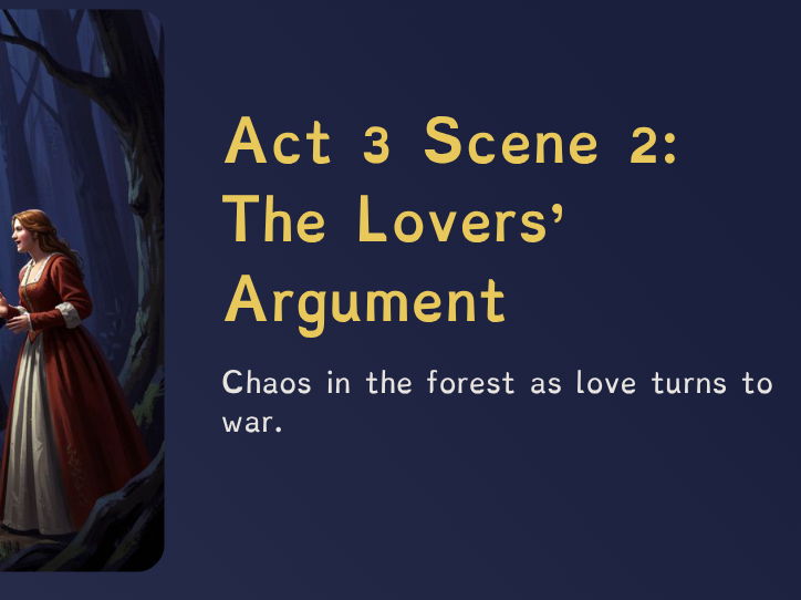 A Midsummer Night’s Dream – Lesson 11: Chaos in the Forest & the Lovers’ Conflict
