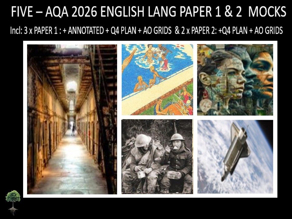 FIVE - AQA PAPER 1 & 2 | 2026 FULL MOCKS | ANNOTATED | Q4 PLAN | AO GRIDS