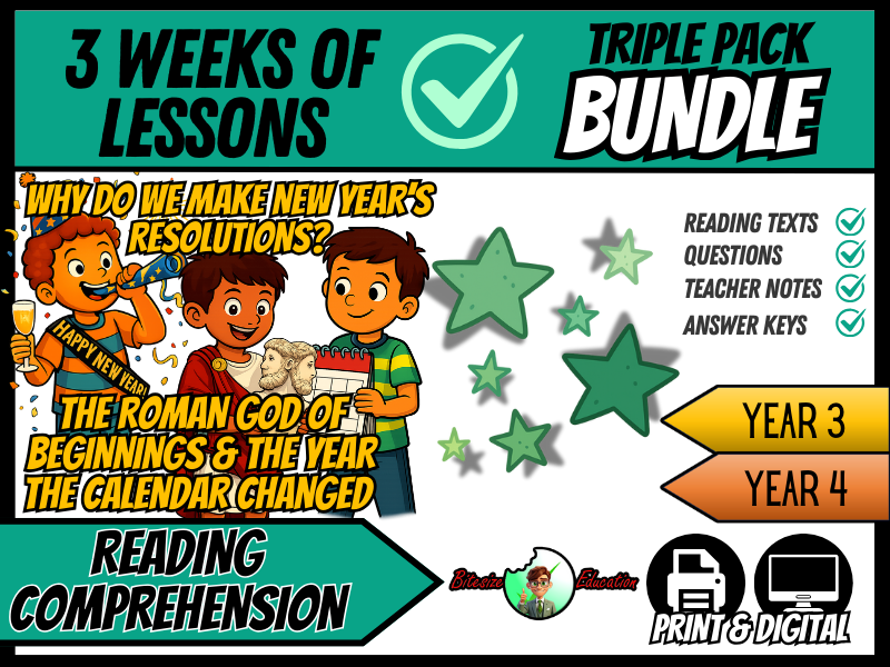 How New Year Traditions Began | Bundle | Reading Comprehension | Year 3/4