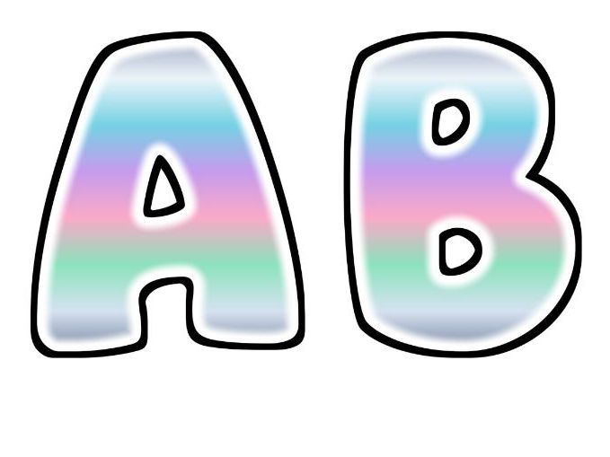 Holographic Silver Glow Bubble Letters | Bulletin Board Letters | Classroom Display Pack