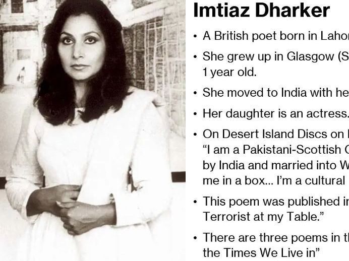 These are the times we live in by Imtiaz Dharker