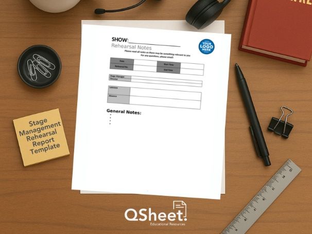 Rehearsal Note Template (Stage Management)