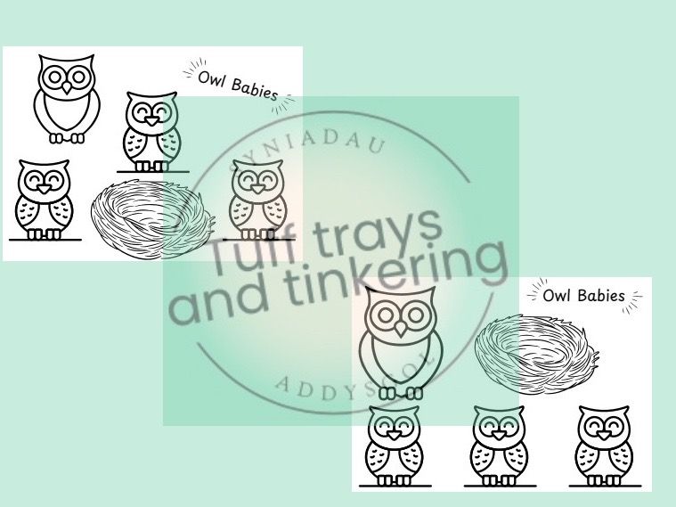 owl babies colouring in pages eyfs nursery ks1 foundation phase