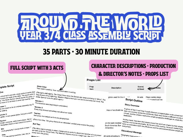 LKS2 Around the World Assembly Script