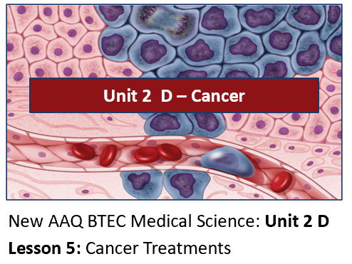 AAQ BTEC Medical Science Unit 2 D Cancer – Lesson 5: Cancer Treatments