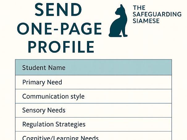 SEND One-Page Profile | Editable Template for SEN Support & EHCP ...