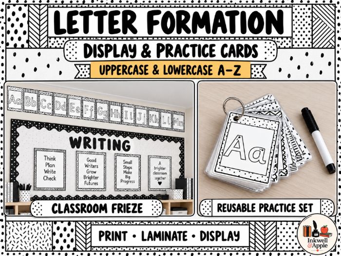 Monochrome Letter Formation Display