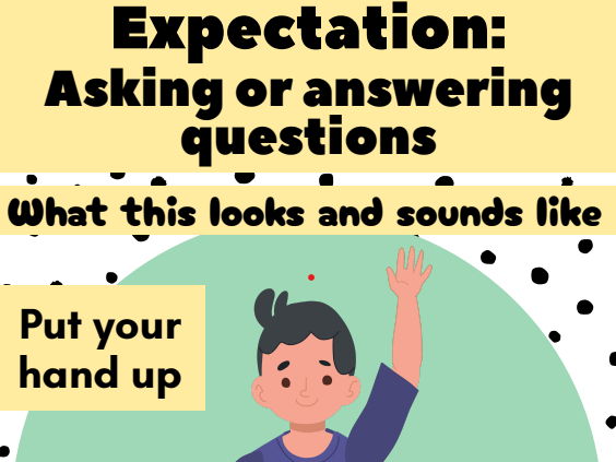 Classroom Expectation Posters