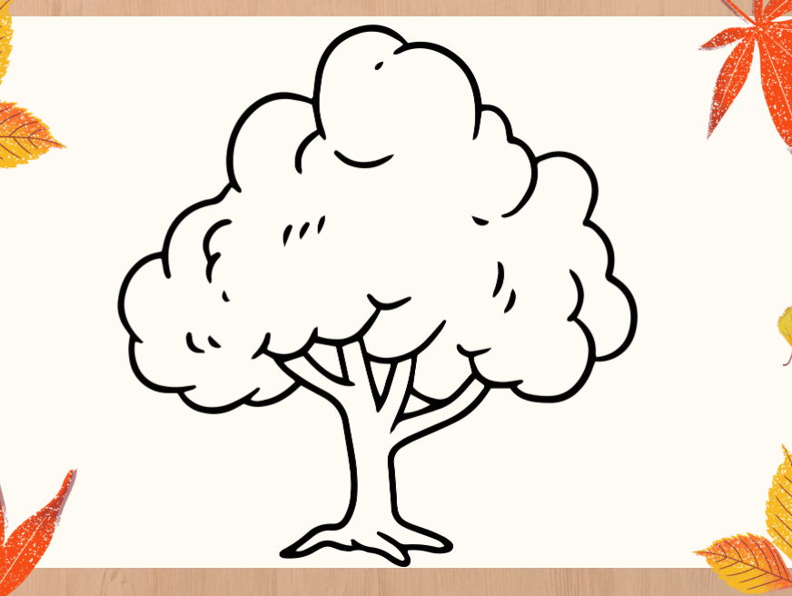 Autumn Tree Outline