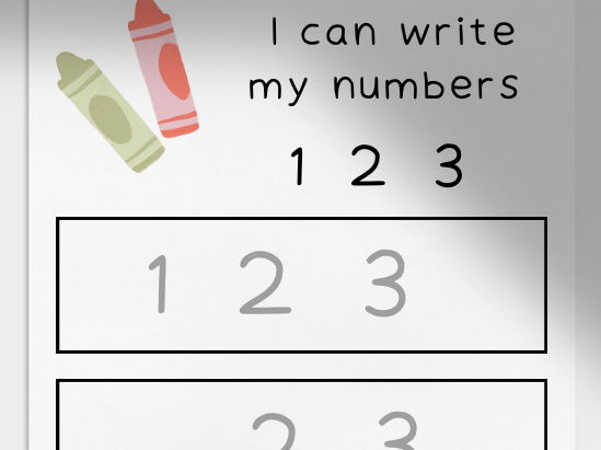 EYFS Reusable Number Tracing Activity