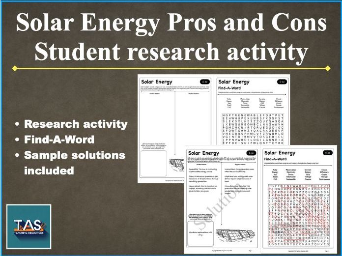 Solar Energy Research Lesson