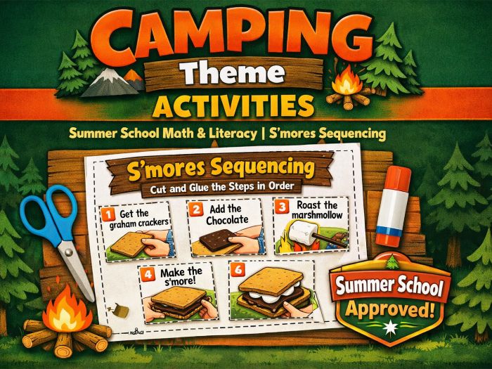 Camping Activities & S'mores Sequencing