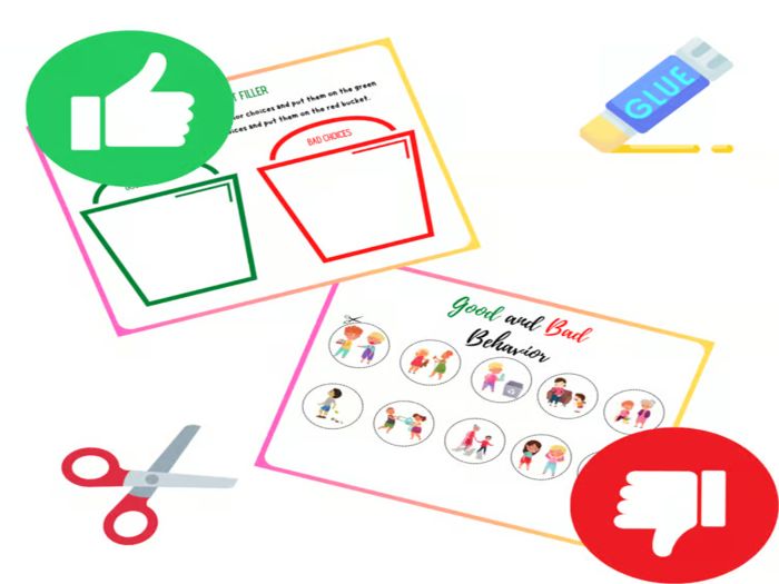 Good and Bad Behavior Sorting Activity | Cut and Paste | Printable Posters