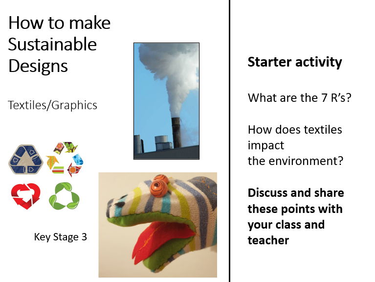 Sustainability in Textiles - DT resource. KS3