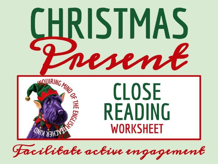 "The Christmas Present" by Richmal Crompton Literary Analysis Worksheet | Winter Holiday Short Story