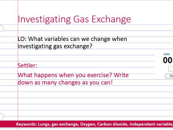 Investigating gas exchange