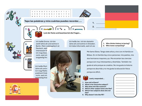 School Subjects (German & Spanish) – Independent Learning & Cover Pack