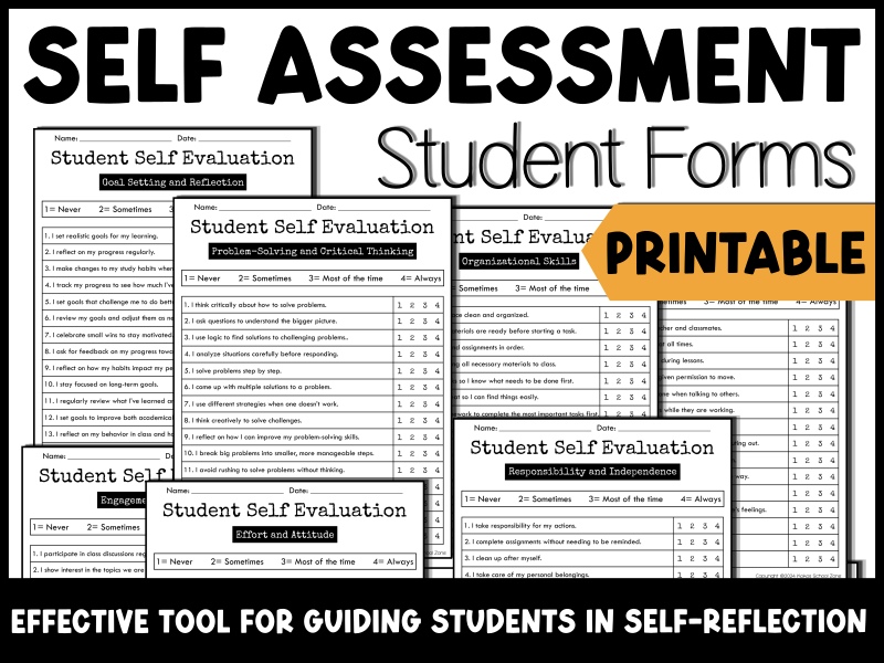 Student Self Assessment/Evaluation Conferences Forms - Printable