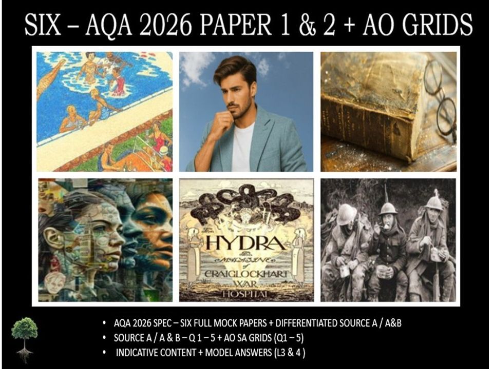 SIX - AQA PAPER 1 & 2 | 2026 FULL MOCKS | AO GRIDS