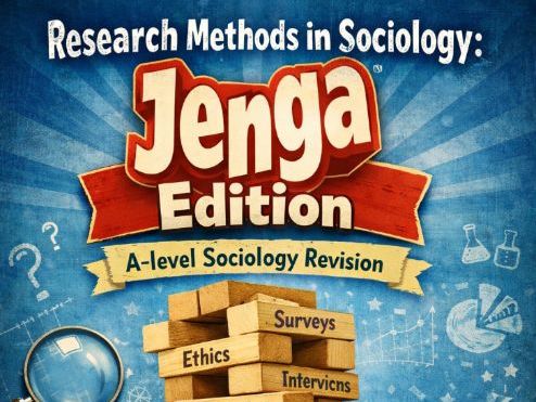 Sociology Revision Game - Research Methods - Jenga