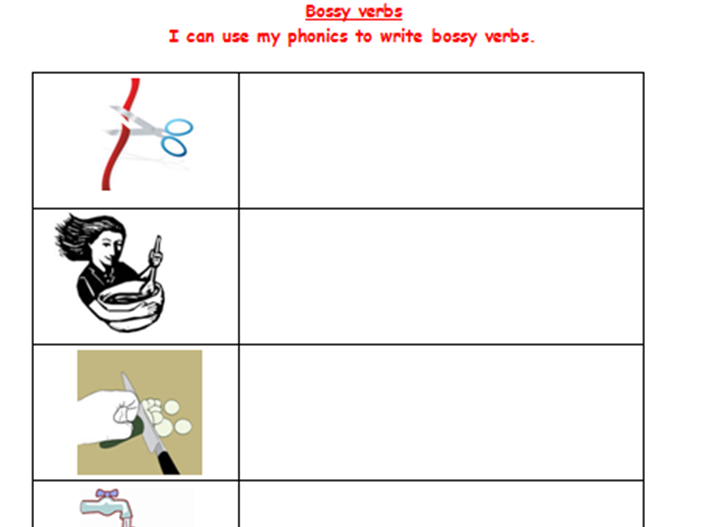 bossy verbs ks1 teaching resources