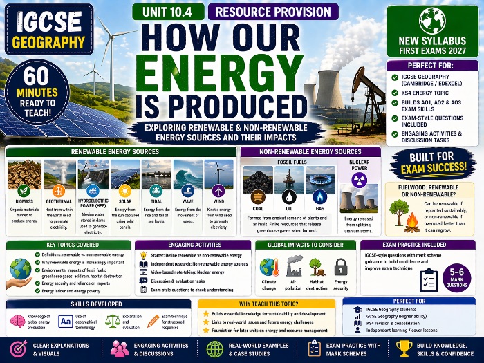 How Our Energy Is Produced? - IGCSE Geography - Resource Provision (First exams 2027)