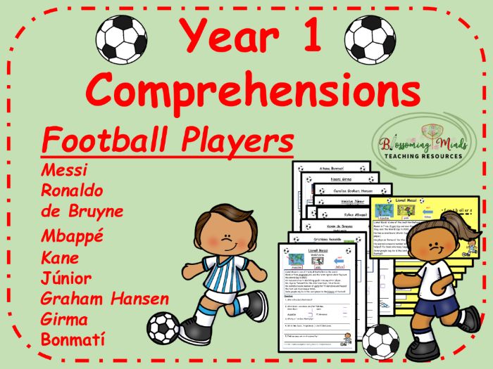 Year 1 Football World Cup 2026 Reading Comprehensions : Footballers