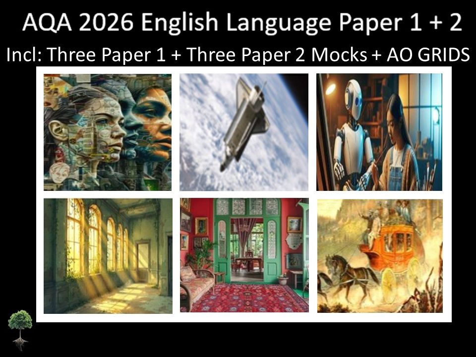 Six AQA 2026 GCSE English Language Paper 1 & 2 Mocks | AO GRIDS