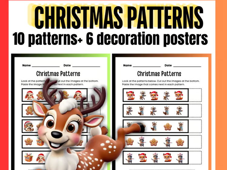 Christmas Patterns Activities & Decor Pack for Pre-K & Kindergarten