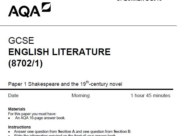 new-aqa-english-lit-paper-one-2017-teaching-resources