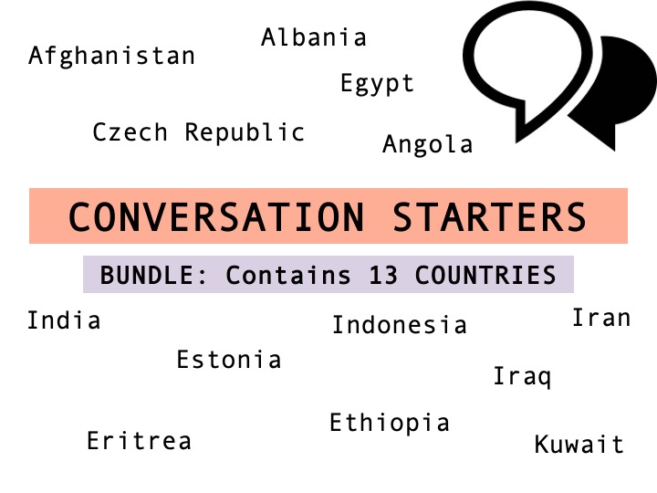 Fact Sheets - BUNDLE - Countries Conversation Starters