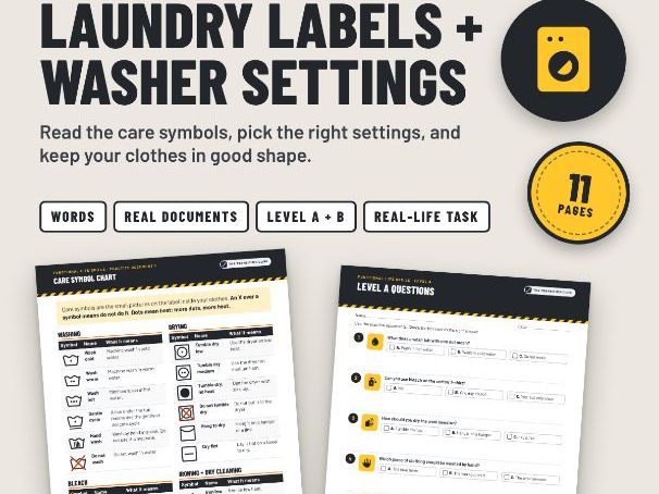 Laundry Care Labels and Washer Settings: Functional Reading for SEND