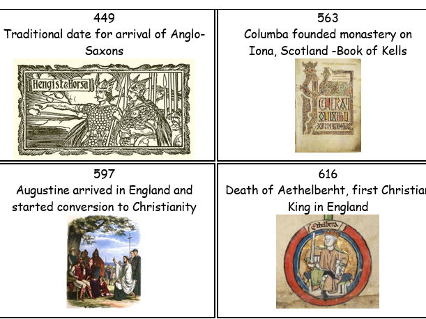 Picture based matching and sorting activities: Anglo-Saxons and Vikings