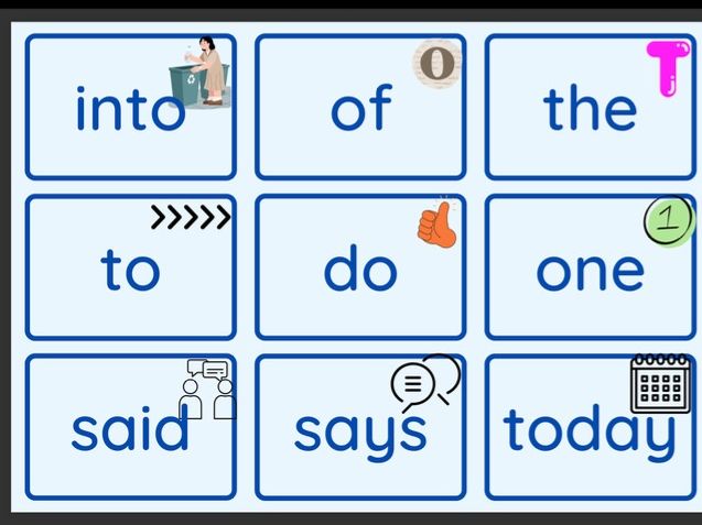 Year 1 Tricky Word Cards