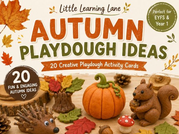 Autumn Playdough Continuous Provision Cards