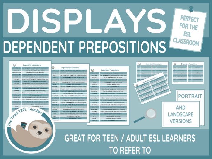 ESL Dependent Prepositions List