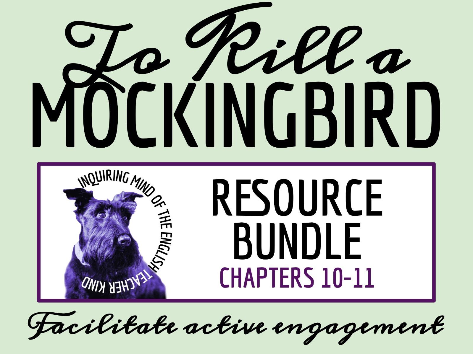 To Kill a Mockingbird Chapters 10-11 Quiz, Analysis Worksheets, and Vocabulary Games