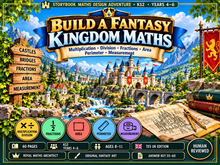 Build a Fantasy Kingdom Maths | KS2 Fractions, Area & Measurement | 60 Pages