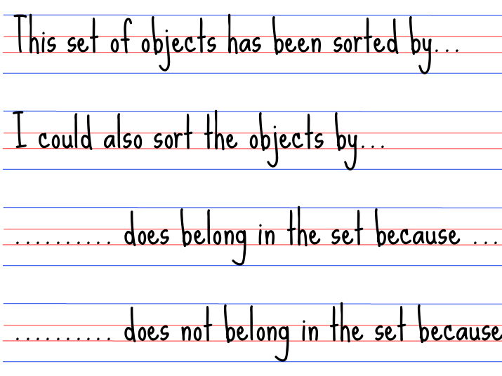 Maths White Sentence Stems for DISPLAY YEAR 1 Autumn